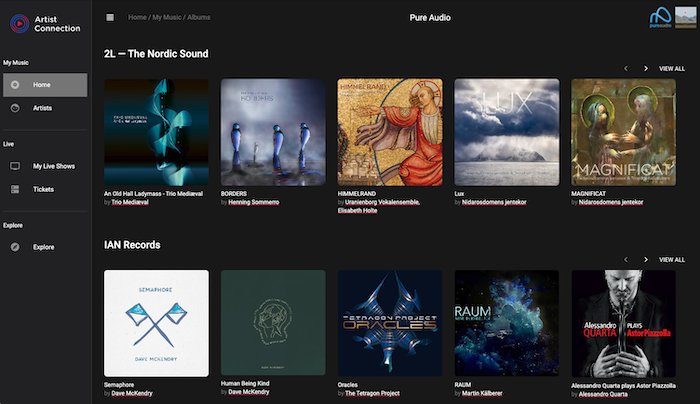 Pure Audio studio on Artist Connection